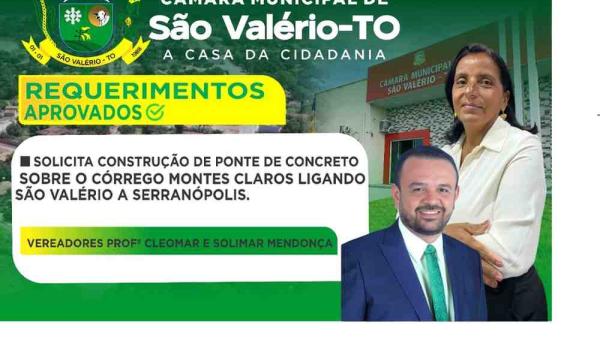 REQUERIMENTO CONJUNTO DOS VEREADORES PRESIDENTE SOLIMAR MENDONÇA E PROFª CLEOMAR APROVADO NAS SESSÕES LEGISLATIVAS DE AGOSTO DE 2025.