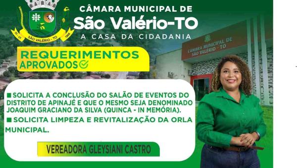 REQUERIMENTO DO VEREADORA GLEYSIANI CASTRO APROVADO NAS SESSÕES DE SETEMBRO DE 2025.