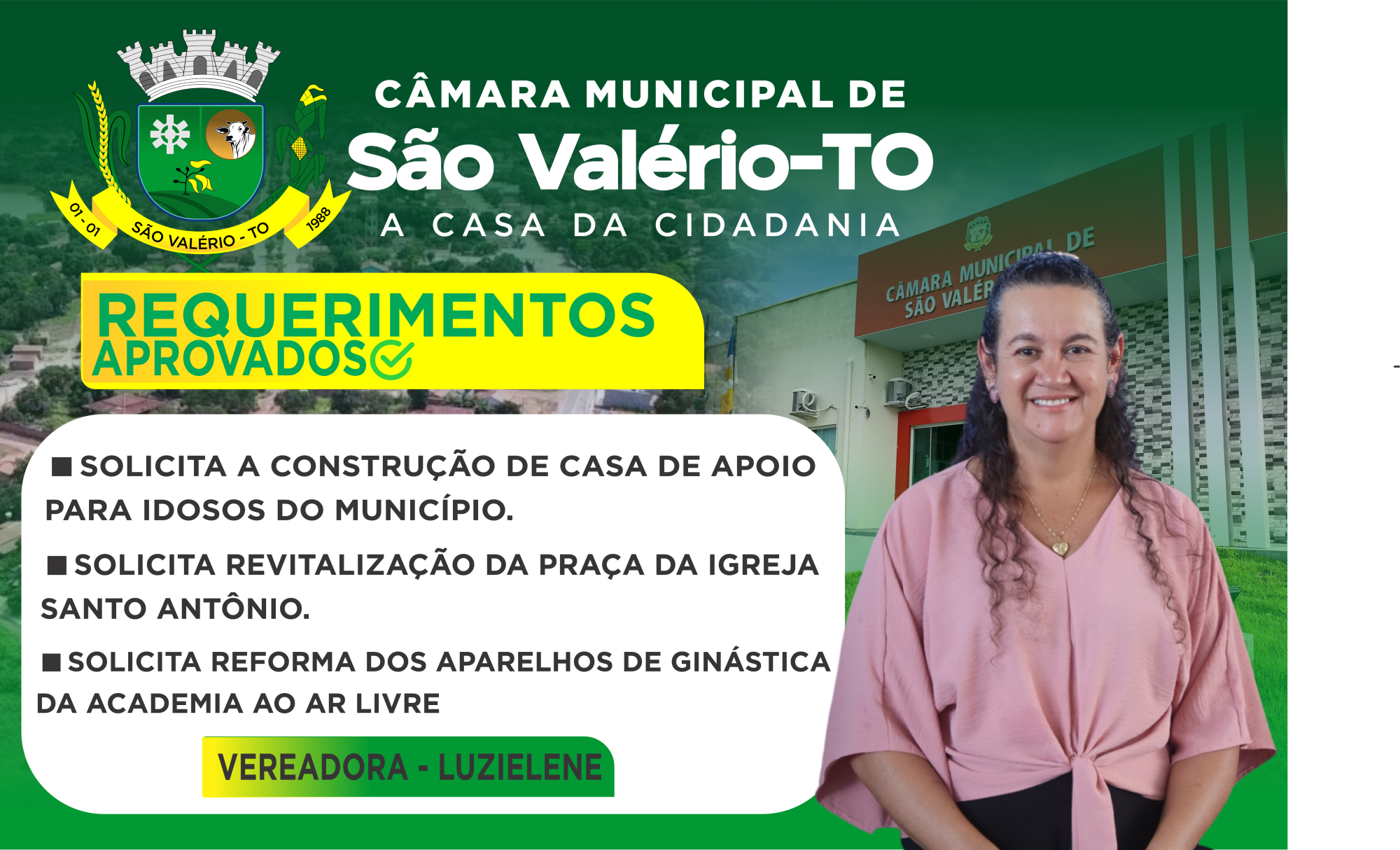 REQUERIMENTOS DA VEREADORA LUZELENA 