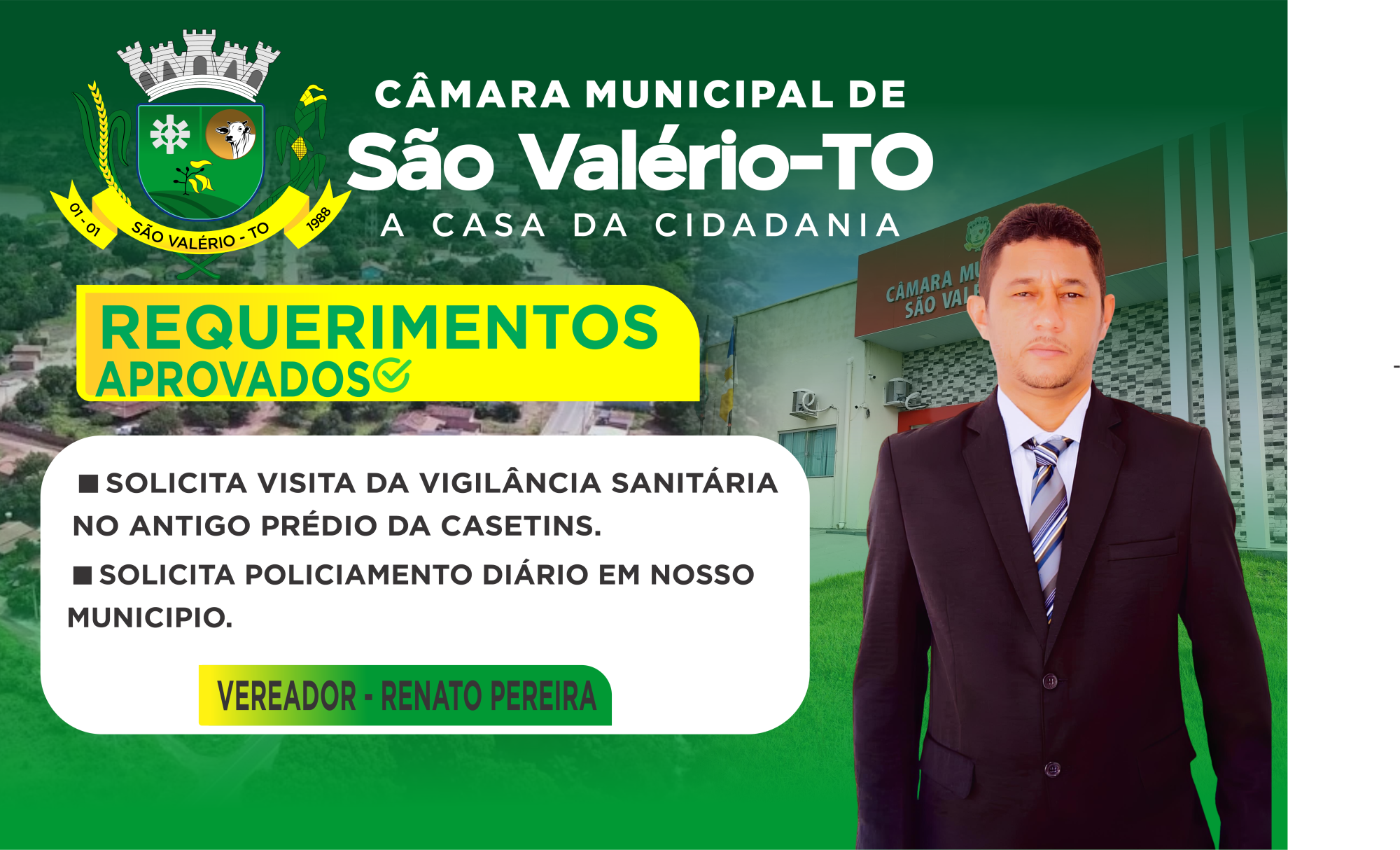 REQUERIMENTOS DE AUTORIA DO VEREADOR RENATO PEREIRA