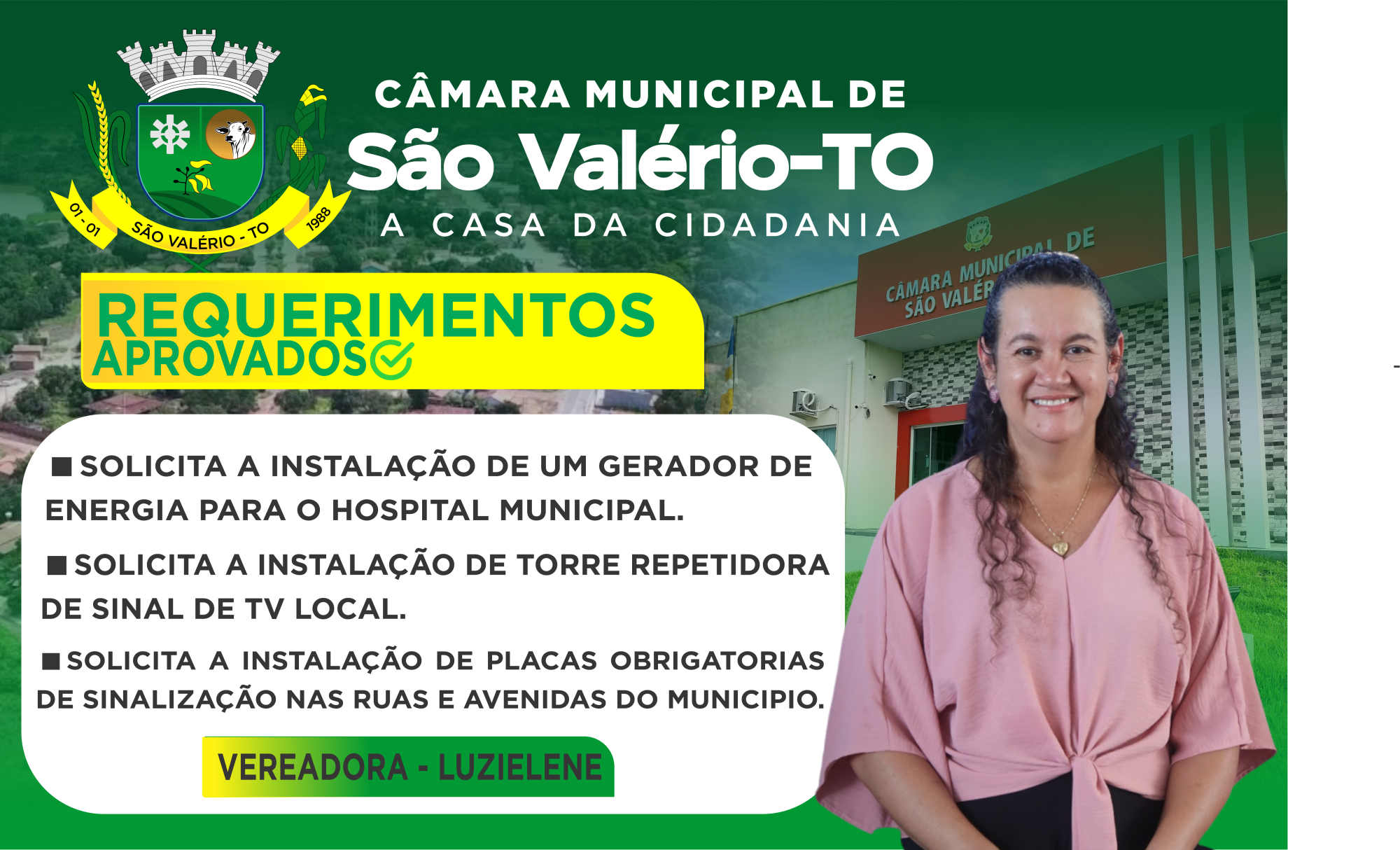 REQUERIMENTOS DA VEREADORA LUZELENA 