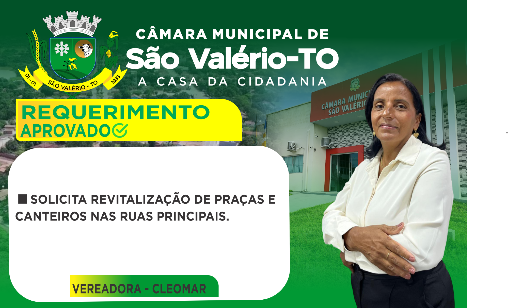 REQUERIMENTO DA VEREADORA PROFESSORA CLEOMAR