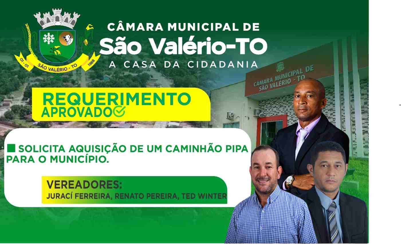 REQUERIMENTO CONJUNTO DOS VEREADORES TED WINTER, JURACÍ FERREIRA E RENATO PEREIRA