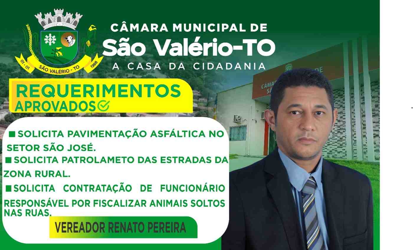 REQUERIMENTO DO VEREADOR RENATO PEREIRA APROVADO NAS SESSÕES DE SETEMBRO DE 2025.