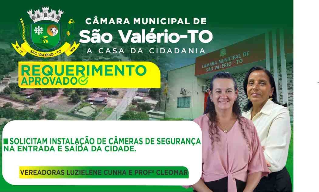 REQUERIMENTO 091/2025 
Solicitação de instalação de câmeras de segurança nas entradas e saídas do Município.